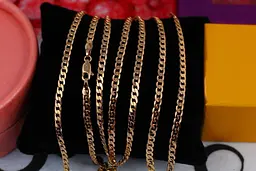 Цепь Xuping Jewelry панцирное плетение с квадратными звеньями 55 см 3 мм золотистая