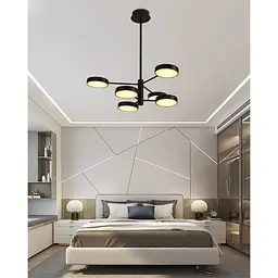 Світильник стельовий Miorro LED Fiori з пультом ДУ 70W 2700-6000К чорний (51-313-002) - мініатюра 7