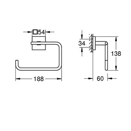 Тримач для рушників Grohe QuickFix Start Cube 40975000 хром - мініатюра 2
