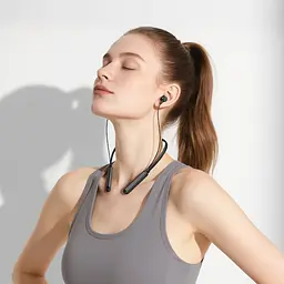 Бездротові спортивні навушники BOROFONE BE72 Sun neck hanging BT earphones Black - мініатюра 7