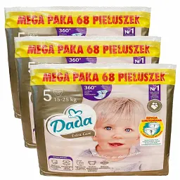 Підгузки Dada Extra Care 5 (15-25 кг), 204 шт з кишенькою від перетікань