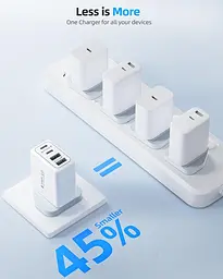 Мережевий зарядний пристрій USB-C 40W на 4 порти (2×USB-C + 2×USB-A) - мініатюра 3