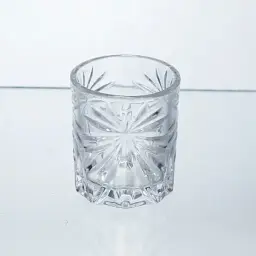 Набір чарок для настоянок Yiwu Rocks Glass 6 штук по 75 мл з рельєфним візерунком склянки для міцних напоїв з товстими стінками HP-17-8 - мініатюра 2