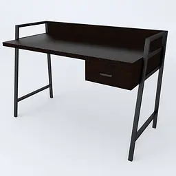 Письмовий стіл Ferrum-decor 750x1200x600 Чорний метал ДСП Венге Магія 32 мм (FRD-105377) - мініатюра 5