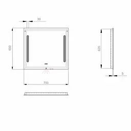 Дзеркало Sanwerk Лава "Стелла" 70x65 ZL0000139 - мініатюра 4