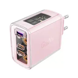 Зарядний пристрій Acefast 3xUSB 65W (2xUSB-C+USB-A) Gan A45 Fast Charger Cherry blossom (6974316282082)