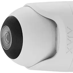 IP-камера Ajax дротова TurretCam, 5мп, 4мм, Poe, True WDR, IP 65, ІЧ 35м, аудіо, кут огляду 75°до 85°, купольна, біла - мініатюра 3
