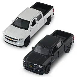 Автомодель - Chevrolet Silverado 2017 (перламутрово-білий, чорний), в асортименті