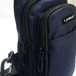 Чоловіча сумка тканинна Lanpad Синя - мініатюра 5