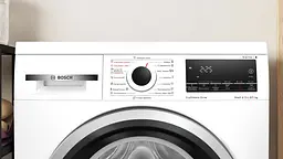 Прально-сушильна машина Bosch фронтальна, 8 (5) кг, 1400, A, 50см, дисплей, білий (WDS28460UA) - мініатюра 4