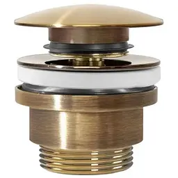 Донний клапан для раковини Rea click-clack antique brushed gold універсальний REA-A8110, Бронза