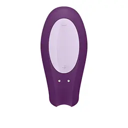 Смарт-вібратор для пар Satisfyer Double Joy Violet із широким кліторальним стимулятором - мініатюра 3