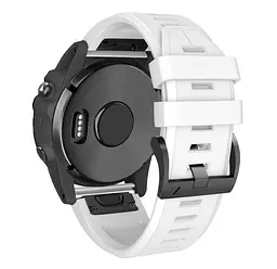 Силіконовий ремінець Primo для годинника Garmin Fenix 5/5 Plus/Fenix 6/6 Pro White - мініатюра 2