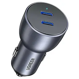 Автомобільний адаптер - зарядний пристрій швидкий Ugreen CD213 2*USB-C 40 W (70594) - мініатюра 2