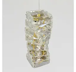 Золотий циліндричний LED світильник-підвіс Artlight 88031/250DGD з прозорим склом 13W - мініатюра 5