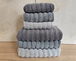 Набір турецьких махрових рушників Cestepe MicroCotton Premium 3 штуки 50x90 + 3 штуки 70х140 Ezgi 9 щільність 600 г/м2 - мініатюра 3
