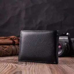 Гаманець-затиск з натуральної шкіри ST Leather 22476 чорний - мініатюра 9