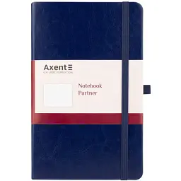 Книга записна Axent Partner Lux, 125х195 мм, 96 аркушів, клітинка, тверда обкладинка, синя (8202-02-A)