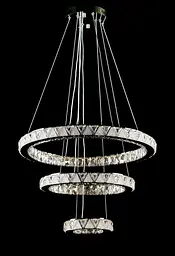 Світлодіодна люстра Splendid Ray L51007/60+40+20/3 LED з кришталем, хром, 100 Вт, з пультом і димером - мініатюра 2