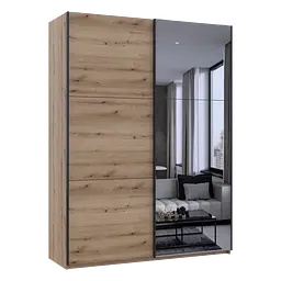 Шафа купе Doros G-Caiser Дуб Евок 1 ДСП / 1 дзеркало / 3 частини 180х60х240 (80737749) - мініатюра 5
