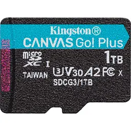 Карта пам'яті Kingston microSDXC Canvas Go! Plus 1TB Class 10 UHS-1 U3 А2 V30 + SD адаптер (SDCG3/1TB) [112838] - мініатюра 3