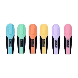 Набор маркеров Buromax highlighter pen PASTEL, клиновидный, 6 цветов (BM.8905-96)