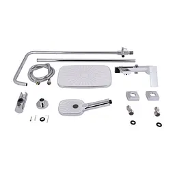 Душова система універсальна Qtap Gemini на три споживача (з виливом) QTGEM111CRW45687 Chrome/White, Білий - мініатюра 11