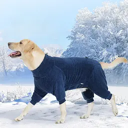 Флісовий комбінезон для собак Wan Talk Four-legged Pullover Dog Coat, Navy Blue, XL