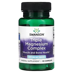 Комплекс Магнію Triple Magnesium complex 400мг - 30 капсул