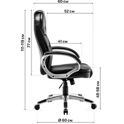 Офісне крісло GT Racer X-2852 Classic Fabric Black [147922] - мініатюра 4
