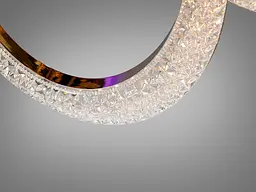 Сучасна стельова LED-люстра Diasha 5607/4L G золото, кільця, 125 Вт, 83 см, 14-20m2 - мініатюра 5