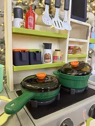 Велика дитяча ігрова кухня з підсвіткою та парою Кухонний ігровий набір з духовкою, плитою та аксесуарами 66 деталей - мініатюра 5