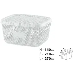 Кошик Violet House Віолетта White 5 л білий (1009 Віолетта WHITE с/кр. 5 л) - мініатюра 2