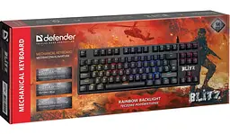 Провідна клавіатура Defender Blitz GK-240L EN Rainbow RGB-підсвічування та постачання - мініатюра 8