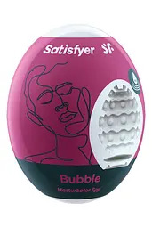Мастурбатор-яйце Satisfyer Single Bubble, 7х5.5 см (малиновий)