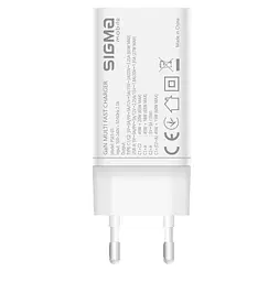 Зарядний пристрій Sigma Mobile PS6501 X-power 65 W GaN, PD, QC, 2xUSB-C, 1xUSB-A, White - мініатюра 5