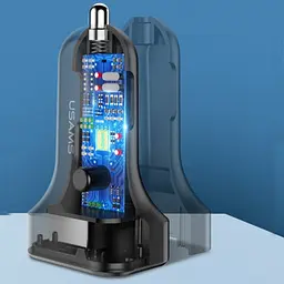 Автомобільний зарядний пристрій Usams C13 Double USB 2.1A (Black) [53787] - мініатюра 3