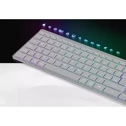 Клавіатура Canyon HKB-W11 Slim Dual Mode Wireless/Bluetooth RGB UA Grey (CNS-HBTK11G) - мініатюра 5