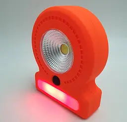 Ліхтар кемпінговий 3 режими COB, 8SMD(white), 5SMD(red) магніт та гак для підвіски 3хАА лампа 11см UKC 037-A помаранчевий - мініатюра 3