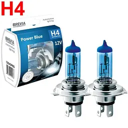 Автолампа галогенна Brevia Power Blue H4 12V 60/55W 4200K 2 шт (12040PBS)