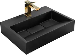 Умивальник Rea Goya 37x50 black mat (REA-U8778), Матова