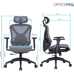 Офісне крісло Officepro Atlas OC630-B-DG-DG Black/Dark Gray [148896] - мініатюра 8