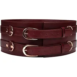 Бондажний пояс Liebe Seele Wine Red Waist Belt L бордовий