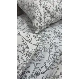 Простирадло на резинці Ecotton фланель White/ Black 180х200 см (25573) - мініатюра 2