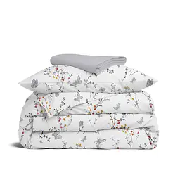 Дитяча постільна білизна Cosas MIDSUMMER CS1 110х140см (ButterfliesGreyFlowers_52Grey_140)