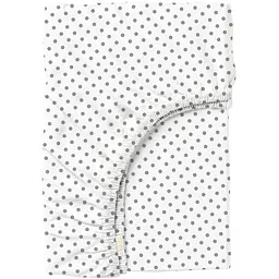 Простирадло Cosas на резинці 80х160 grey dots, білий (DotsGreyWhite_80х160х20)