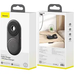 Бездротовий зарядний пристрій Baseus Planet 2 in 1 WXPL-B01 Black - мініатюра 3