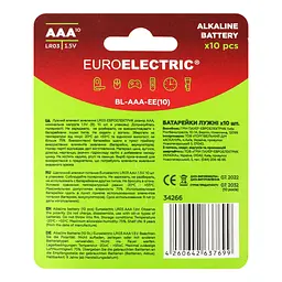 Батарейки Euroelectric AAA LR03 1,5V, 10 шт. - мініатюра 3