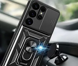 Чохол Primo Shockproof для Samsung Galaxy S26 Ultra (SM-S948) протиударний, з підставкою і шторкою камери Black - мініатюра 9