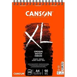 Альбом для ескізів на спіралі Canson XL 90г/м2 120л білий колір